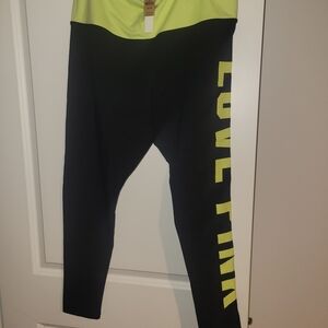 Victoria's Secret Black and Yellow Leggings